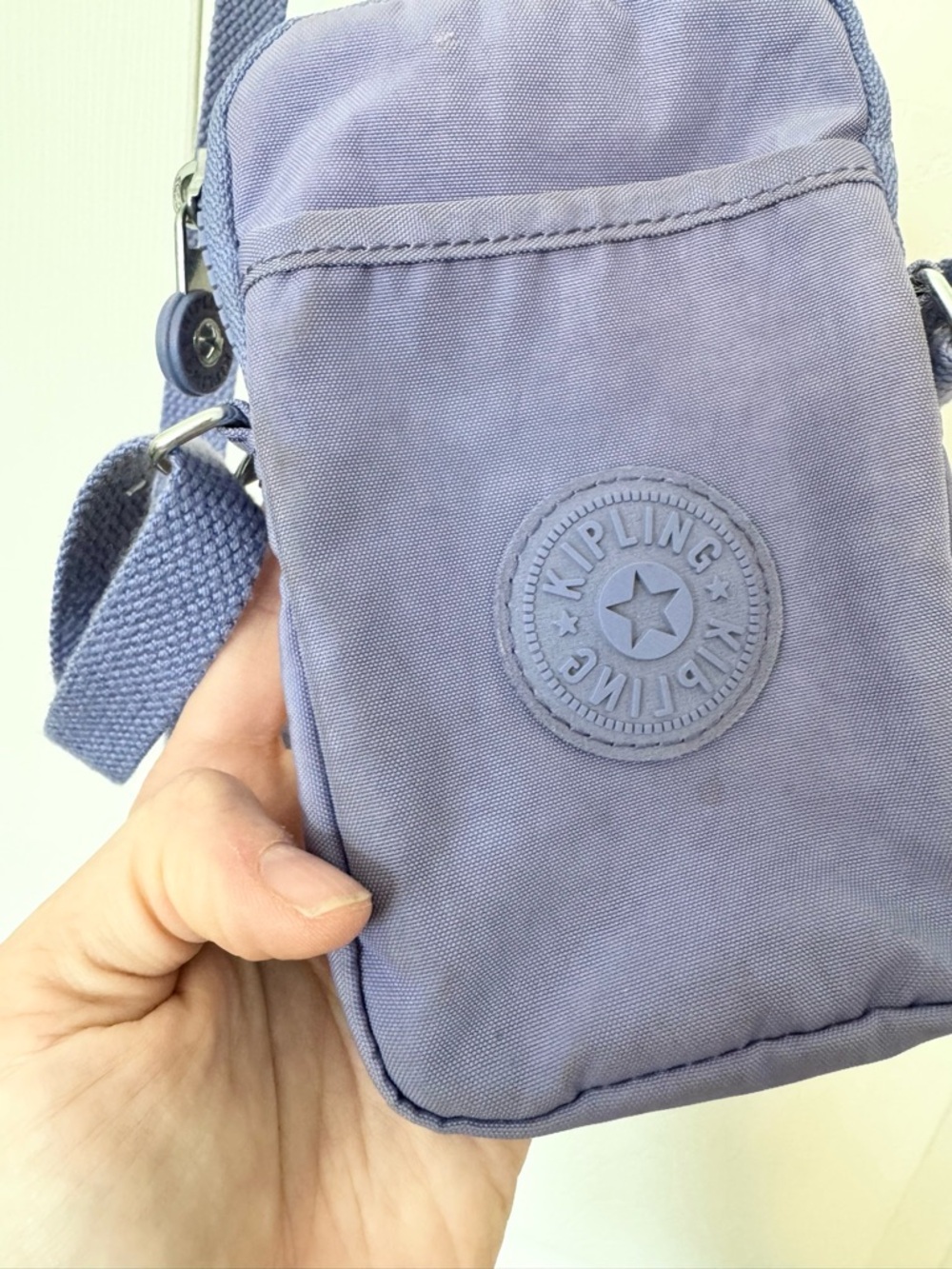 Kipling Purple Mini Crossbody Phone Bag Travel Purse w/ Emily Monkey Charm AS IS - Picture 6 of 10